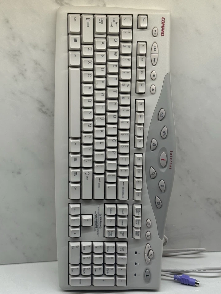 Compaq Multimedia Keyboard Gaming Mechanical Wired PA/2 Model SK-2800 - Image 3 of 4