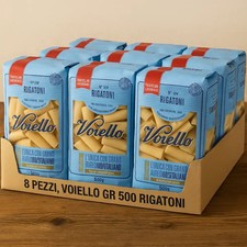 8x Voiello Rigatoni 500g – Pasta Trafilata al Bronzo con Grano Aureo Italiano