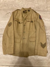 WWI WW1 US Advanced Sector Uniform Tunic Cotton Summer Khaki