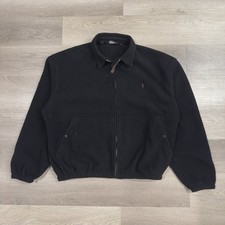 Vintage Polo Ralph Lauren Full Zip Fleece Jacket Size XL Black Made In USA