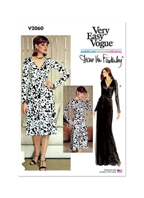 Vogue Misses Wickelkleid von Diane von Furstenberg Schnittmuster V2060