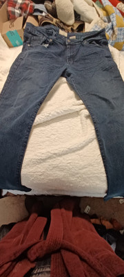Mott & Grand Jeans Men 38x32 Blue Mid Rise Dark Wash Straight Leg Denim