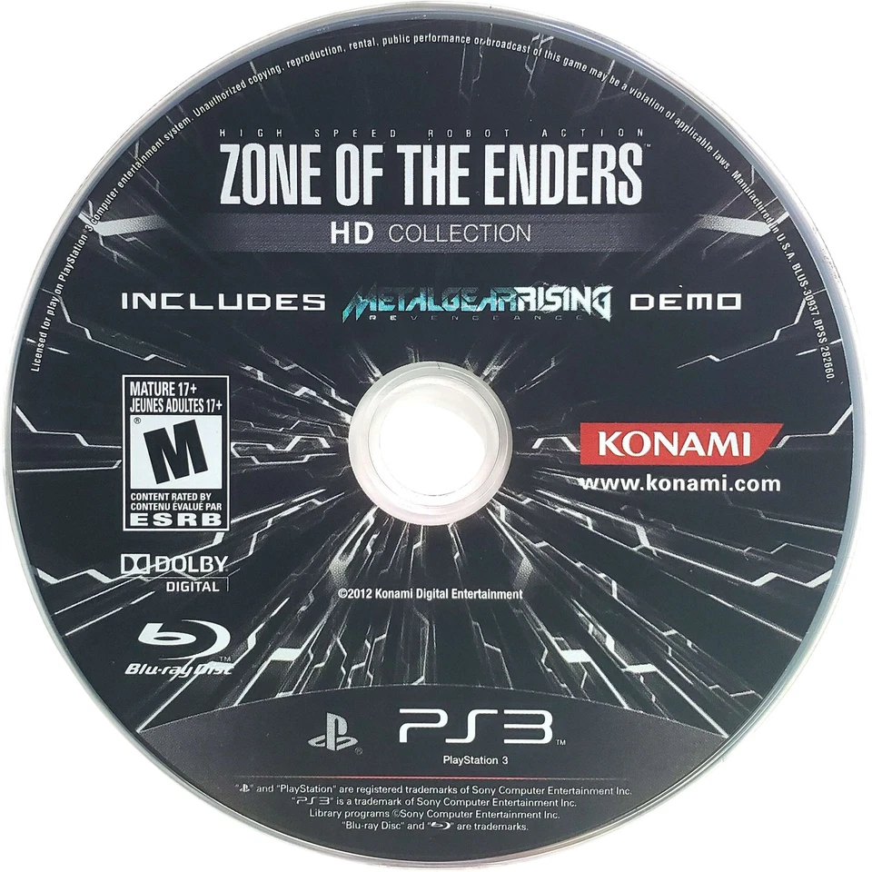 Zone Of The Enders HD Collection - Sony Playstation 3 PS3 Tested Authentic - Image 3 of 4