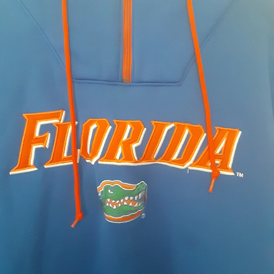Florida Gators Majestic 1/4 Zip Hoodie Mens XL Section 101 NCAA Football READ - Image 2 of 4