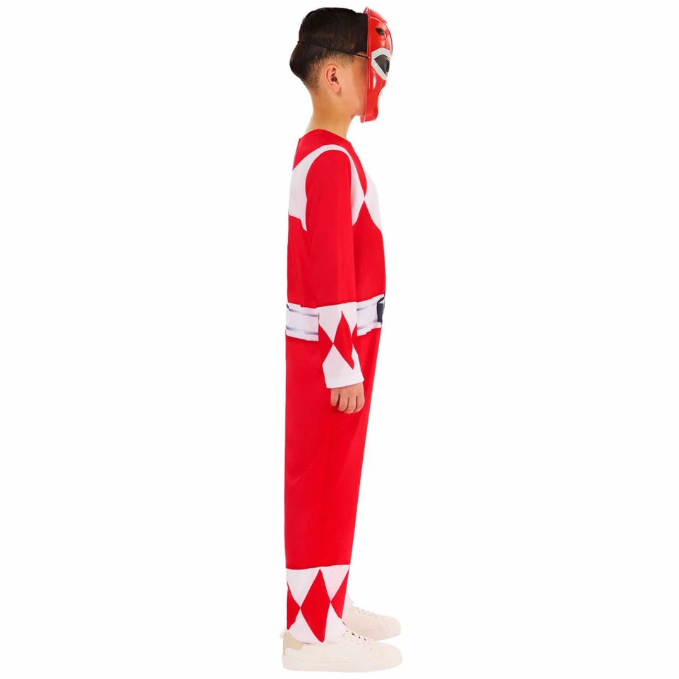 Red Ranger Power Rangers Superhero Kids Boys Costume - Image 2 of 4