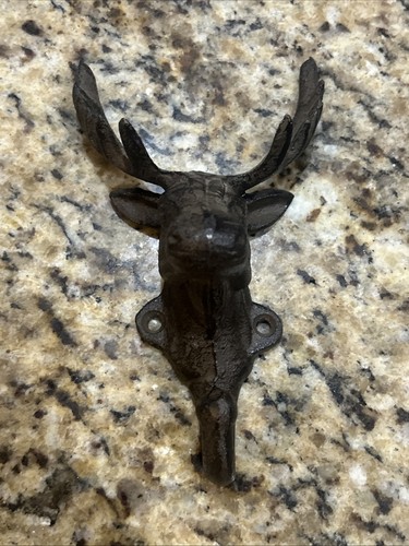 Deer Cast Iron Cabin Decoration Wall Hanger Hook