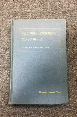 NEGOTIABLE INSTRUMENTS, CASES AND MATERIALS, FARNSWORTH, 1959, USA