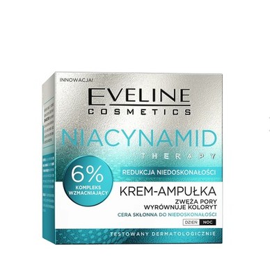 Eveline Clean Shot Creme-Ampulle Niacinamid 10% gegen Akne 50 ml