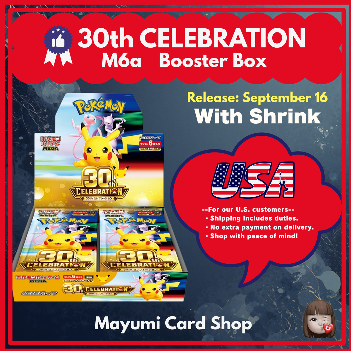 PSL] MEGA 30th Celebration Booster Box M6a Japanese Pokemon Card