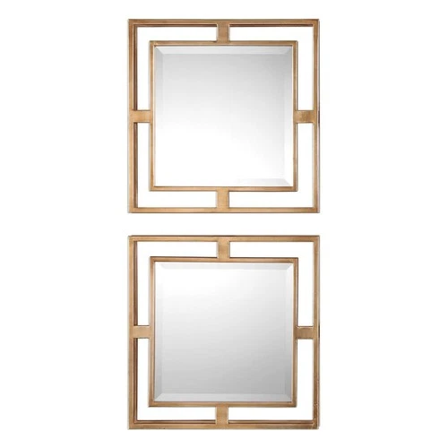 Uttermost 09234 Allick 18 X 18 inch Gold Wall Mirrors, Square, Grace Feyock - Picture 1 of 4
