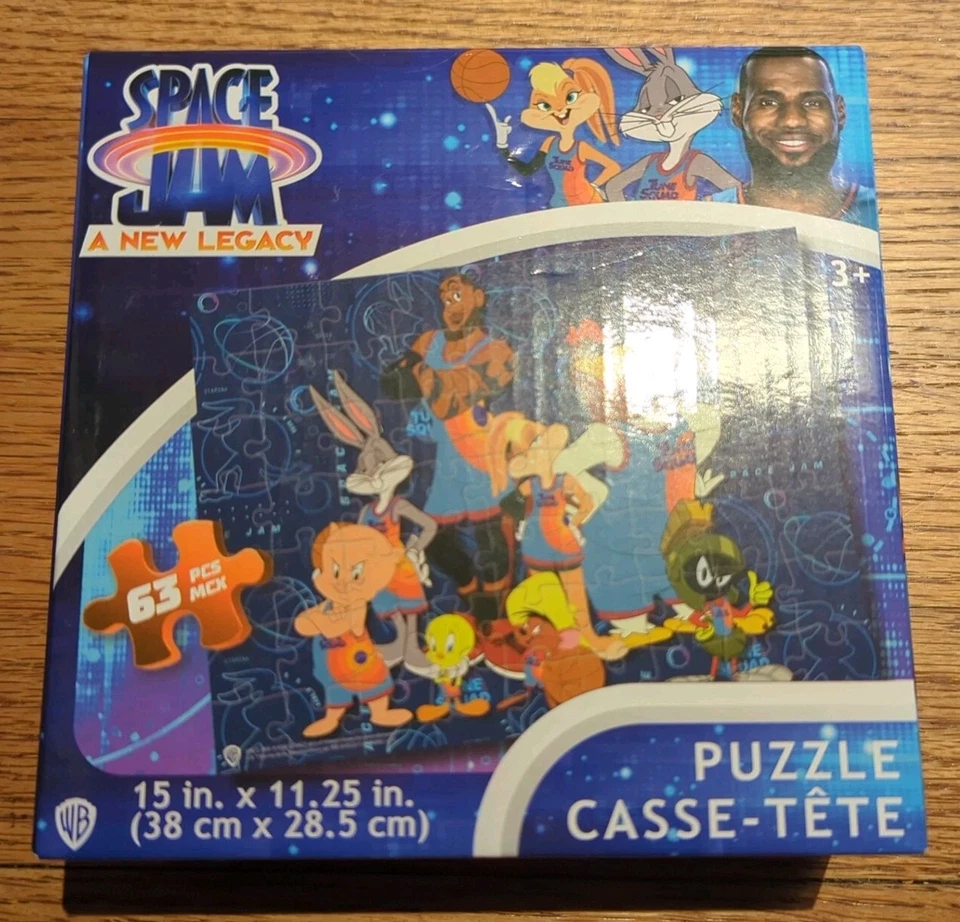 Space Jam: A New Legacy w/ LeBron James, 63 piece puzzle, 15" x 11.25" COMPLETE! - Image 2 of 4