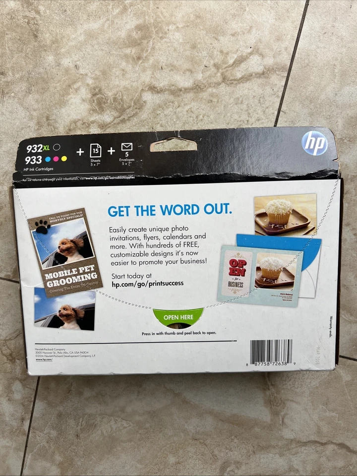NEW Genuine HP 564xl Black & Color Combo Pack Ink Cartridge Exp April  2016 - Image 2 of 4
