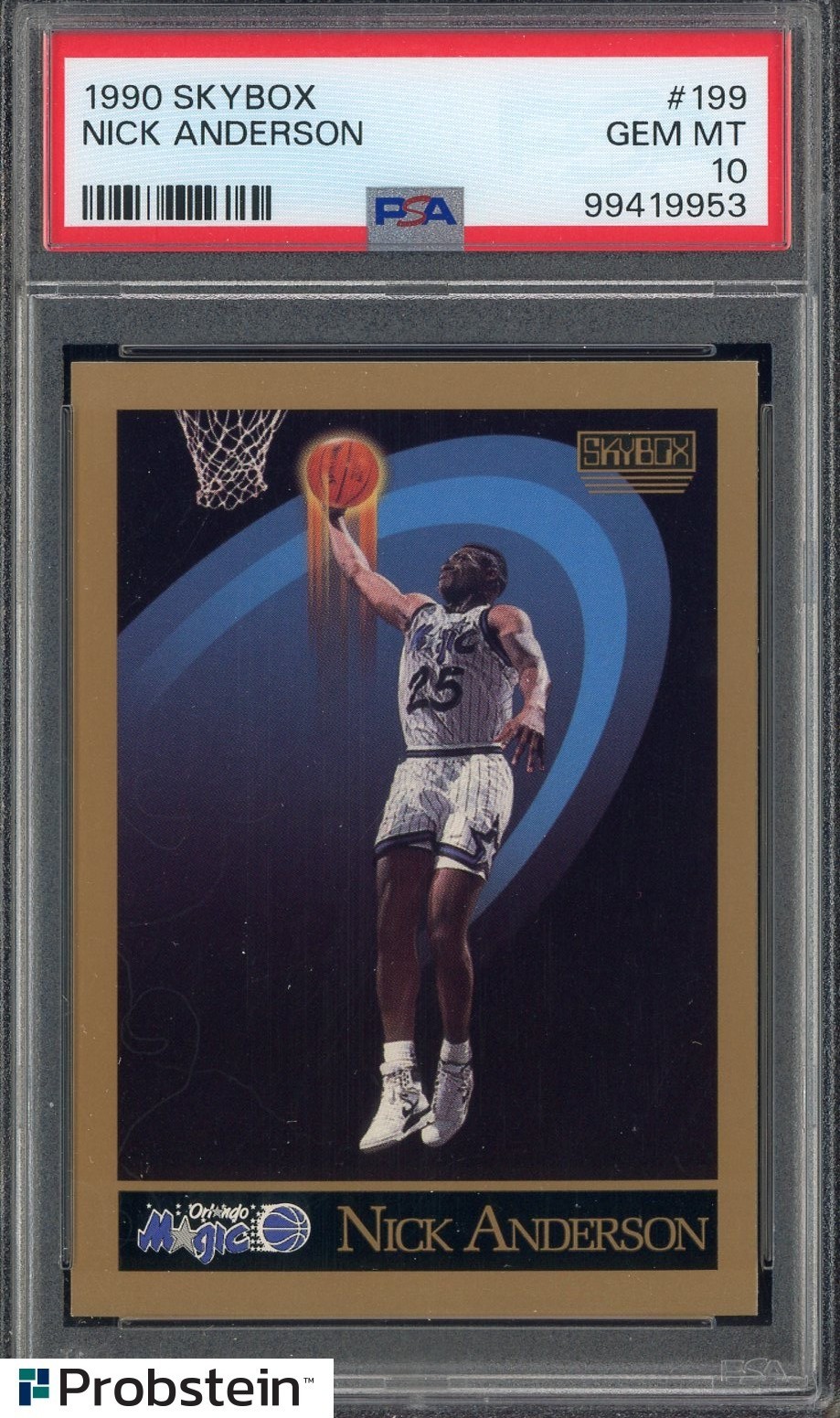 1990 Skybox #199 Nick Anderson Orlando Magic PSA 10 GEM MINT