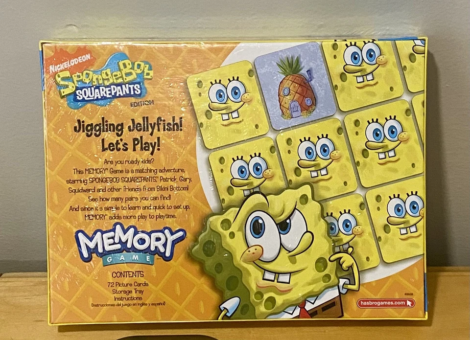 Nickelodeon SPONGEBOB SQUAREPANTS Memory Game (MB Games, 2008) - NEW SEALED - Image 2 of 2