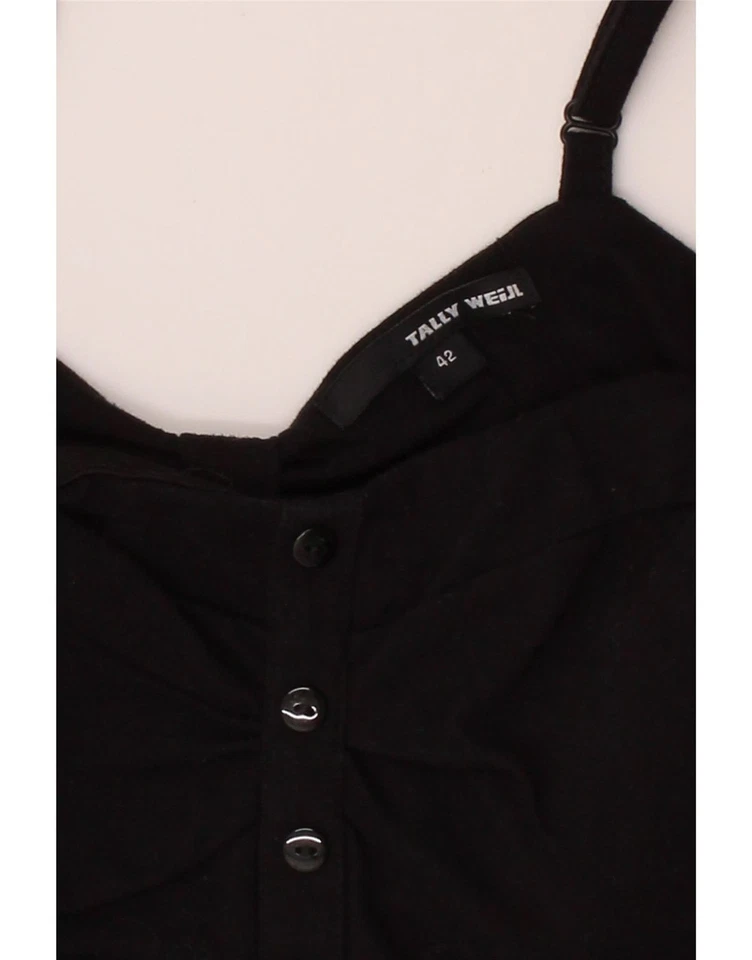 Vestido para mujer TALLY WEIJL sin mangas línea A IT 42 mediano negro floral DE15 Foto 3 de 3