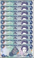 Cayman Islands 1 Dollar, 1998, P-21b, UNC X 10 PCS