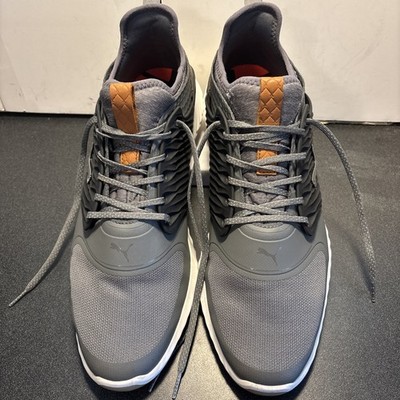 Puma Men's Ignite Pwradapt Caged Waterproof Gray Golf Shoes Cleats Size 12 US