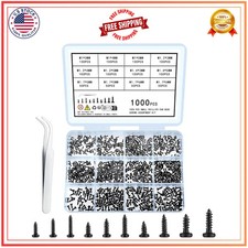 1000 Pcs Pan Head Micro Screw Assortment Kit for Glasses Watches Phone Repair