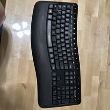 Microsoft Wireless Comfort Keyboard 5050 Model 1728 No USB Dongle Power Tested