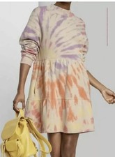 Wild Fable Women's Tie-Dye Long Sleeve Cozy Sweatshirt Dress Size S NWT