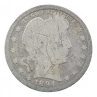 BETTER 1894 Liberty Barber 90% Silver US Quarter *031