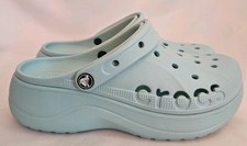 Crocs Baya Platform Clogs Womens 9 Pure Water Blue Beach Spring Waterproof
