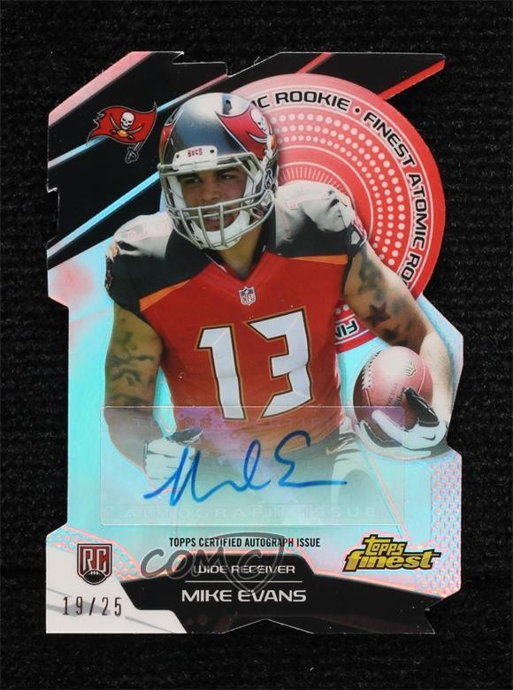 Mike Evans Finest Atomic Refractor Rookie Autographs #ME Red Refractor