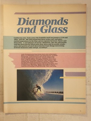 Multi-Page 1988 Surfer Mag Spread of Mike Gillard, Others in Cali GODZILLA Wave