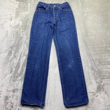 VTG Levi's 501 Jeans Women Button Fly Denim Straight Leg Sz 29 Fit 24" USA Retro