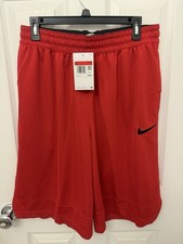 NIKE Dri-FIT Icon Men  s Red Basketball Shorts Size L New 