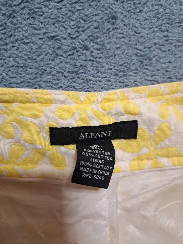 Chaqueta Columpio Recortada Alfani Amarilla Margarita Mujer Media Manga Top Forrada Talla S Foto 4 de 4