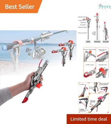 Stainless Steel Fishing Rod Stand 2 Pack Spring Holder High Sensitivity