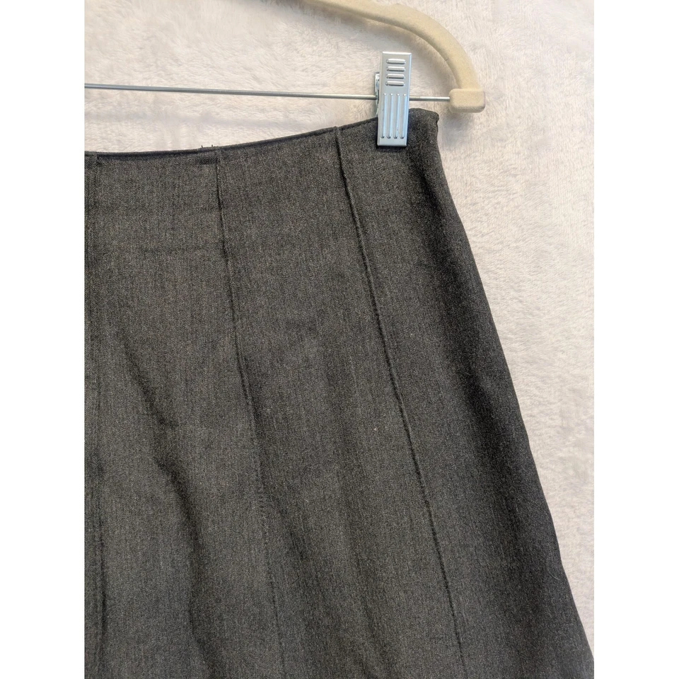Falda para mujer Valerie Stevens Petite gris plisada línea A talla 4P Foto 4 de 4