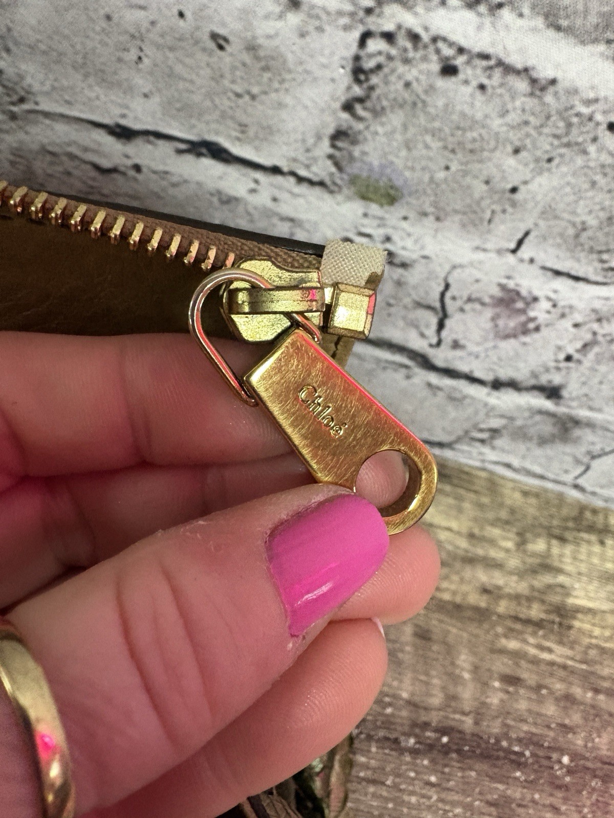 Chloe Women’s Satchel Handbag Python Metallic Gre… - image 7