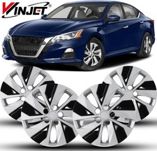 Hubcaps 16 Inch Set Of 4 Wheel Covers For 2019-2025 Nissan Altima Silver Black