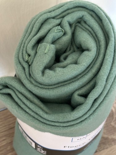 Brand New Sage Green Fleece Throw Blanket 50" x 60" Solid Color Super Soft! - Picture 2 of 2