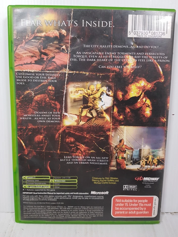 The Suffering: Ties that bind (Xbox original, 2005) Complete with manual Midway - Image 2 of 4