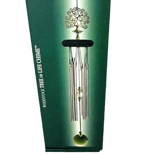 Woodstock Wind Chimes Tree of Life Chime™ Birds Green Crystals High Pitch IOB - Picture 4 of 7