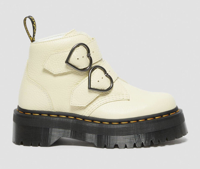 Dr Martens Devon Heart Leather Platform Buckle Boots Women's Dr Martens Devon Heart Leather Platform Buckle Boots Women's