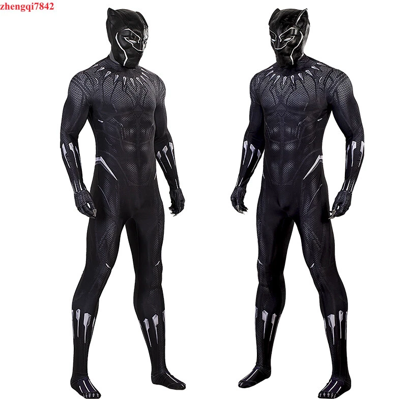 Pantera Negra Adulto Zentai Cosplay Disfraz Mono Body Halloween Utilería Regalo Foto 2 de 4