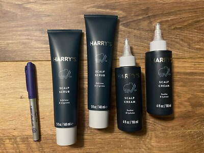 Harry s - 2 Scalp Scrub 5oz AND 2 Scalp Cream 4oz - Lot Of 4 - BRAND NEW