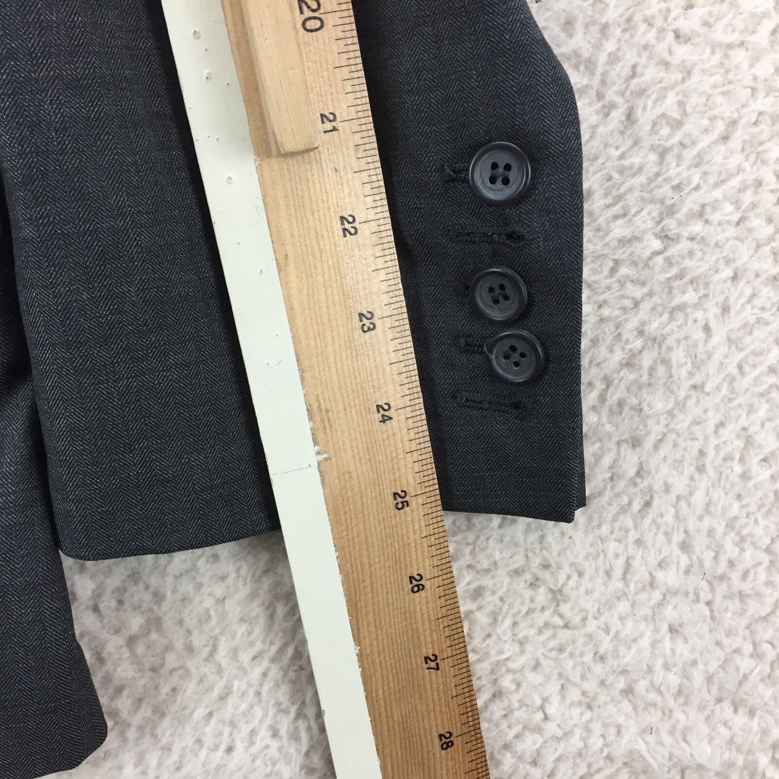 FILA Giacca blazer Alexandre Savile Row lusso in lana grigia vestibilità regolare da uomo taglia UK 42R