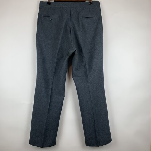 VTG Jaymar Sansabelt Slacks 36 x 30 Blue Polyester Leisure Suit Disco 60s 70s - Picture 4 of 12