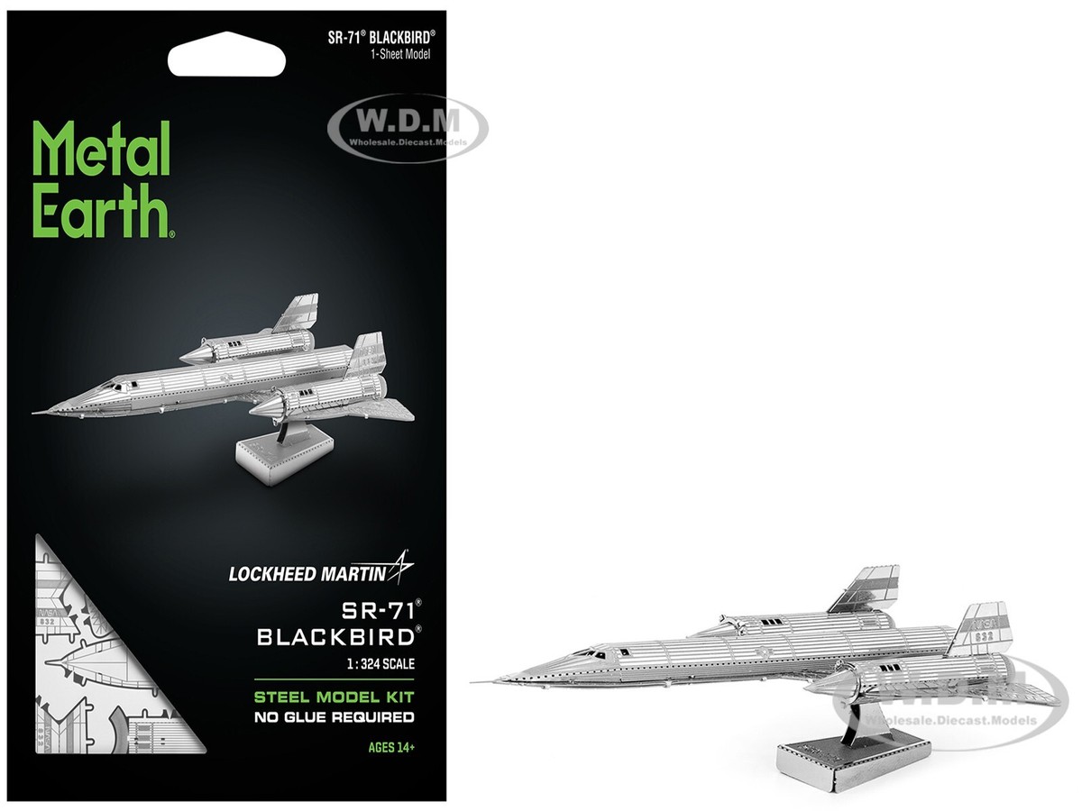 LOCKHEED MARTIN SR-71 BLACKBIRD AIRCRAFT STEEL MODEL KIT BY METAL