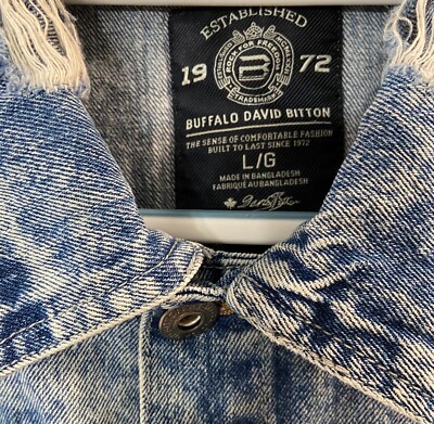 NWT Buffalo David Bitton Denim Jean Jacket Large (215) | eBay