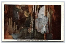 Luray, VA Virginia, Sacred River, Beautiful Caverns of, White Border Postcard