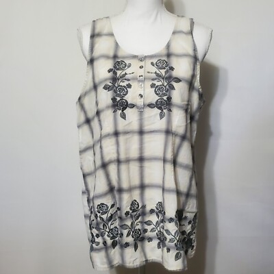 Women's Legacy Falls for Her Size XL Western Sleeveless Embroidered Shirt  Top