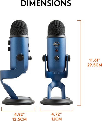 Logitech Blue Yeti USB Streaming Gaming Podcast PC Microphone - Blue - Picture 7 of 11