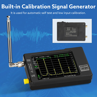 Handheld 2.8'' LCD tiny Spectrum analyzer TinySA 100kHz to 960MHz Touch Control