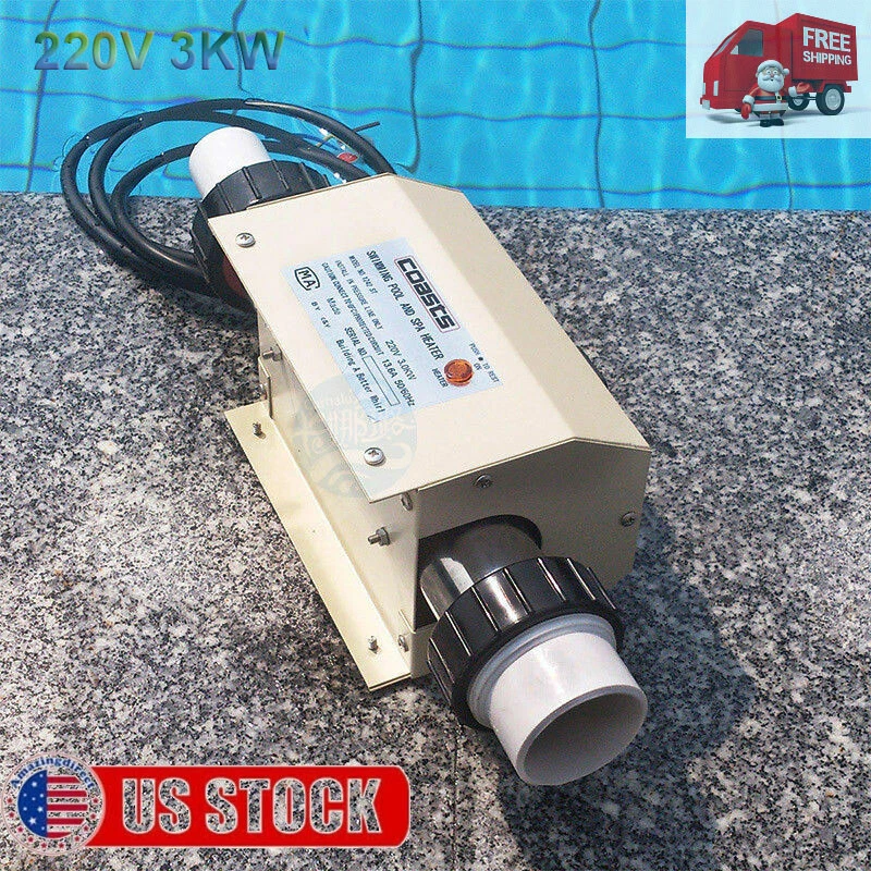 Swimming Pool Heater SPA Electric Water Heater Constant Temperature 220V  3KW New | eBay